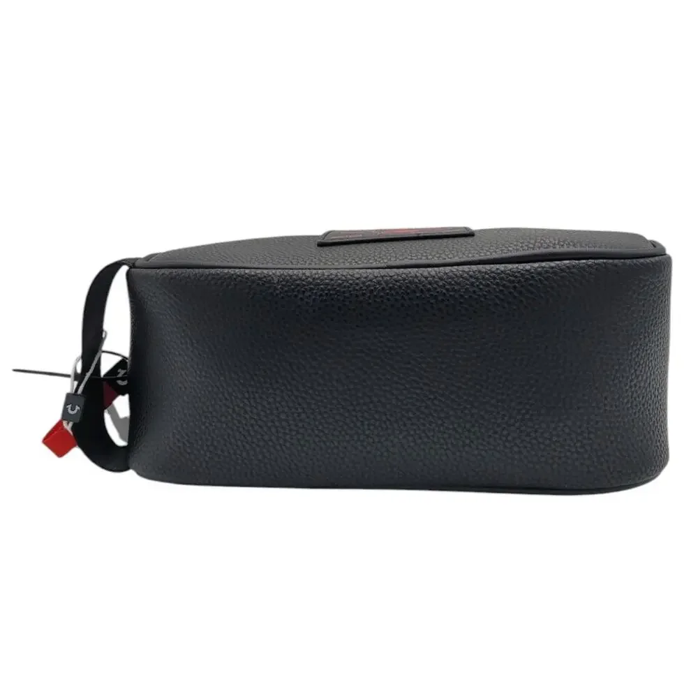 True Religion Red Titon Dopp Kit Men's Black Toiletry Bag Travel NWT World Tour